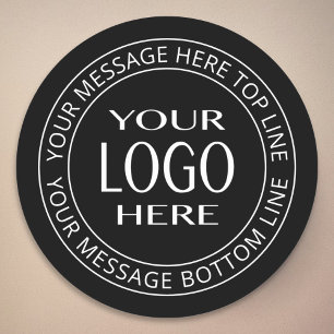 Adesivo Seu Próprio Logotipo & Texto Circular Personalizáv