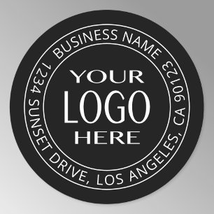 Adesivo Seu Próprio Logotipo & Texto Circular Personalizáv