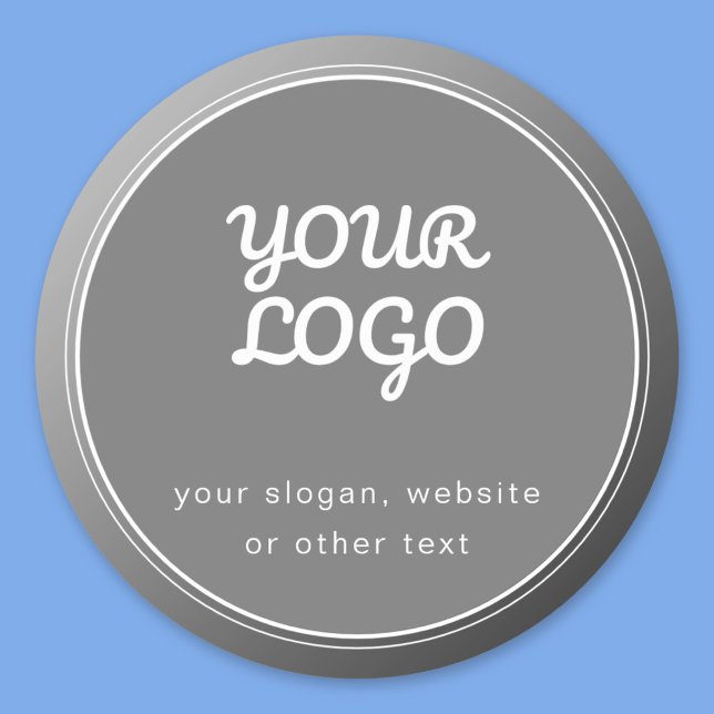 Adesivo Seu Slogan de Logo Site & Gradiente Cinza Único  (Criador carregado)