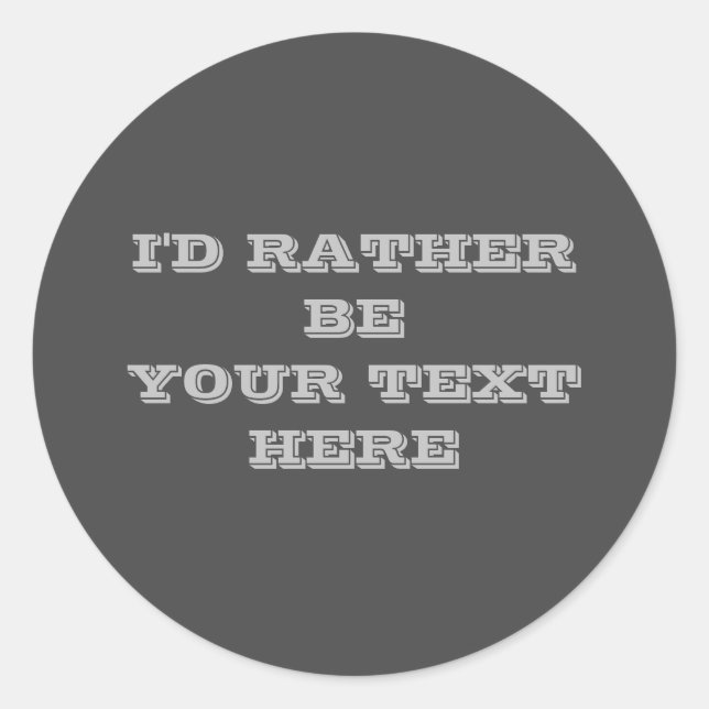 Adesivo seu texto aqui, cinza escura (Frente)