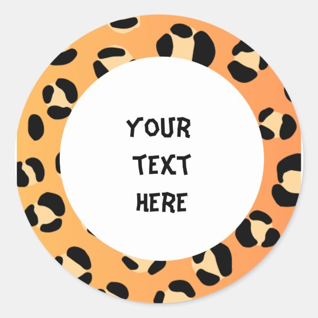 Adesivo seu texto aqui estilo leopardo (Frente)