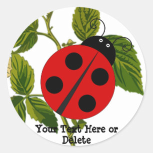 Adesivo Seu Texto e Cor - Cuja Natureza De Ladybug Vermelh