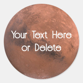 Adesivo Seu Texto Marcha Vermelhos Planeta Solar Espaço do