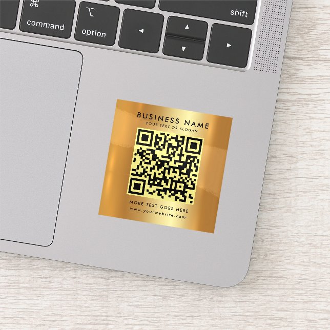 Adesivo Seu texto personalizado Código QR Logotipo Modelo  (Detalhe)