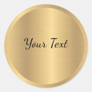 Adesivo Seu Texto Personalizado Faux Dourado Modelo de apa