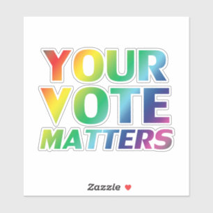 Adesivo "seu voto é importante" Orgulho lgbtq cores lgbt