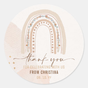 Adesivo Sexo Neutro Boho Arco-Íris Aquarela Whimsical