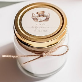 Adesivo Sexo Neutro Do Urso De Teddy Bear Boho Favor Do Ch