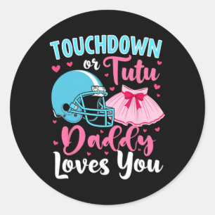 Adesivo Sexo Reveal Touchdown Ou Pai Tutu Te Ama