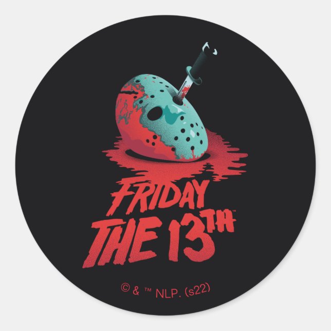 Adesivo Sexta-feira, 13 | Faca através da máscara de hóque (Frente)