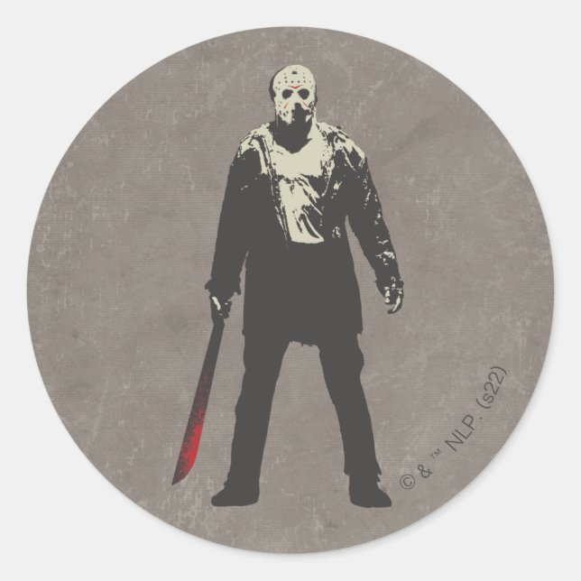 Adesivo Sexta-feira, 13 | Jason Voorhees Caracter Art (Frente)