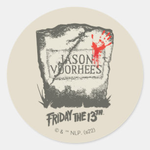 Adesivo Sexta-feira, 13   Jason Voorhees Headstone