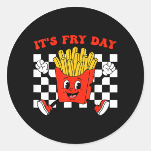 Adesivo Sexta-feira Divertida de Batata Frita Lanche Comid