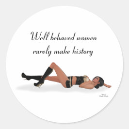 Adesivo Sexy Brunette Pinup Girl Slekers