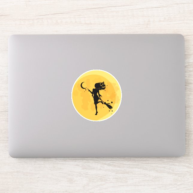 Adesivo Sexy Wity Halloween Moon (Computador)