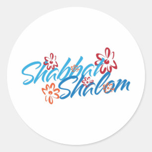 Adesivo Shabbat Shalom Floral