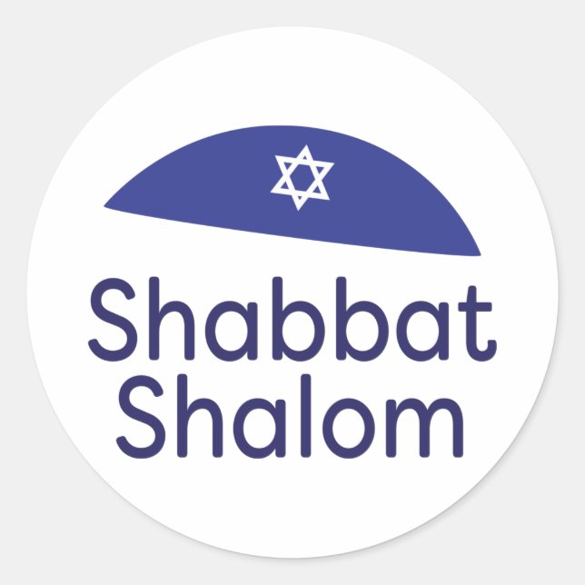Adesivo Shabbat Shalom Sticker (Frente)