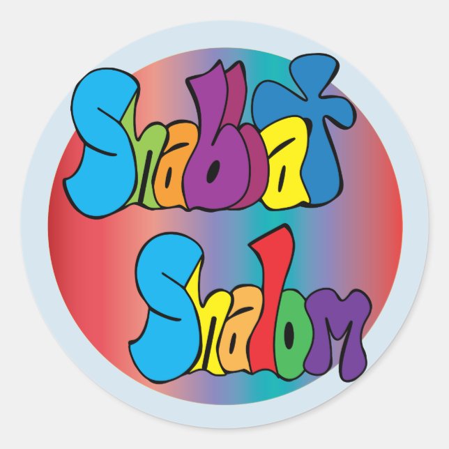Adesivo Shabbat Shalom Stickers (Frente)