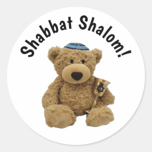 Adesivo Shabbat Shalom Teddy Bear Sticker