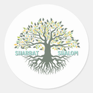 Adesivo Shabbat Shalom Tree of Life Ez Hachaim Jewish