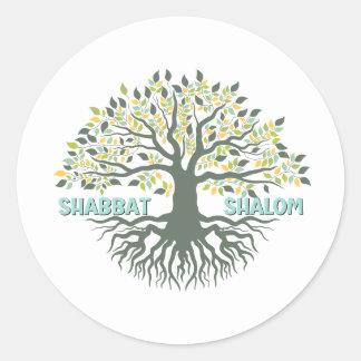 Adesivo Shabbat Shalom Tree of Life Ez Hachaim Jewish