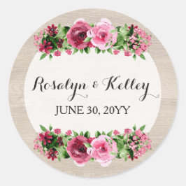 Adesivo Shabby Vintage Rosas Rustic Wood Casamento Persona