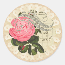 Adesivo Shabbychic Burlap e Lace Sticker