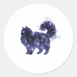 Adesivo Shadow Persian - Gato de Halloween Silhueta brilha