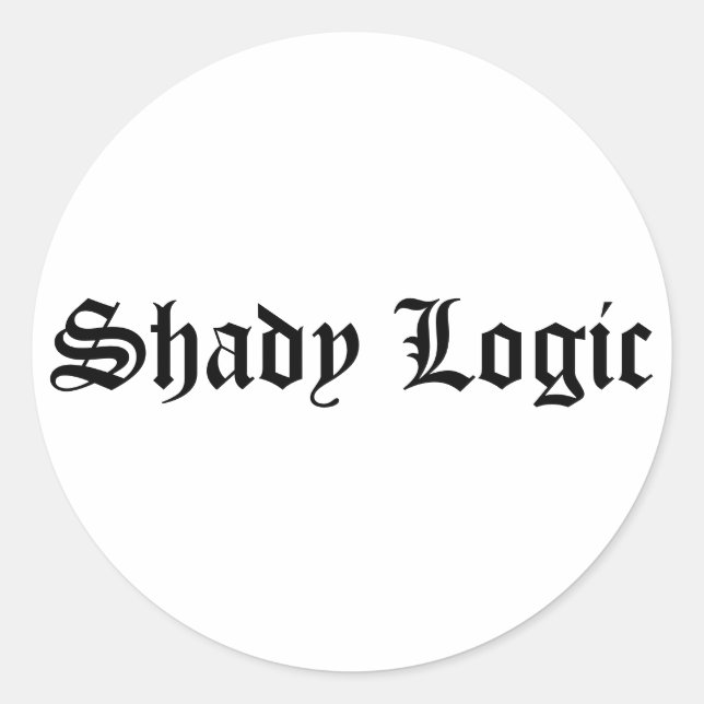Adesivo Shady Logic Sticker 2 (Frente)