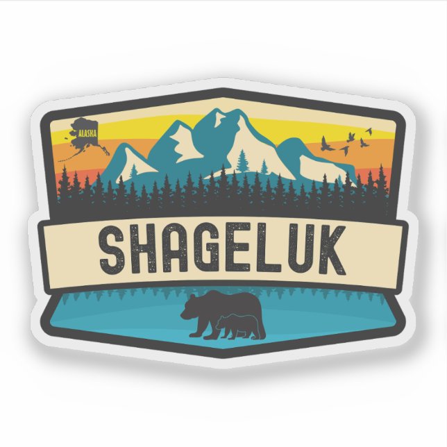 Adesivo Shageluk, Alasca (Frente)