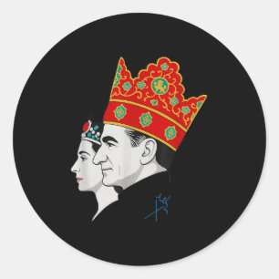 Adesivo Shah e farah pahlavi javid shah 
