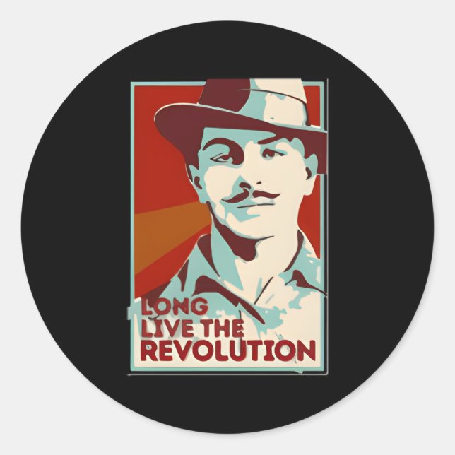 Adesivo Shaheed Bhagat Singh Revolução (Frente)