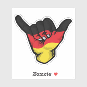 Adesivo Shaka Hand Germany Flag Good Vibes Sticker