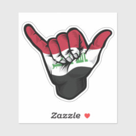 Adesivo Shaka Hand Iraque Flag Good Vibs Sticker