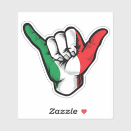 Adesivo Shaka Hand Italy Flag Good Vibes Sticker
