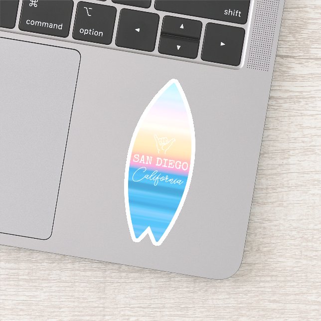 Adesivo Shaka Sinal de Mão San Diego Sunset Surf (Detalhe)