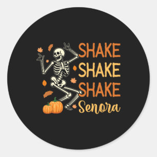 Adesivo Shake Senora Funny Skeleton Pumpkin Hallowee