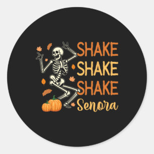 Adesivo Shake Shake Senora Funny Skeleton Pumpkin Ha