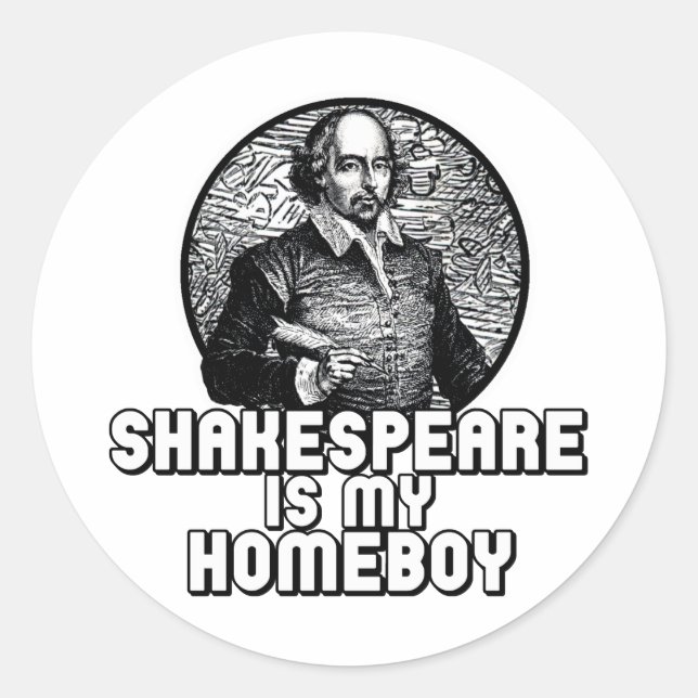 Adesivo Shakespeare é meu Ficar em casa (Frente)