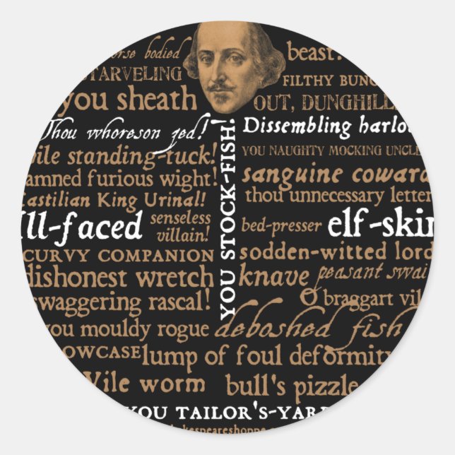 Adesivo Shakespeare Insults Collection (Frente)