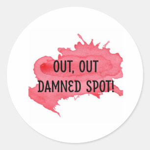 Adesivo Shakespeare MacBeth Cote Sticker "Out Spot"