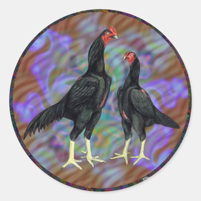 Adesivo Shamo: Par Negro (Frente)