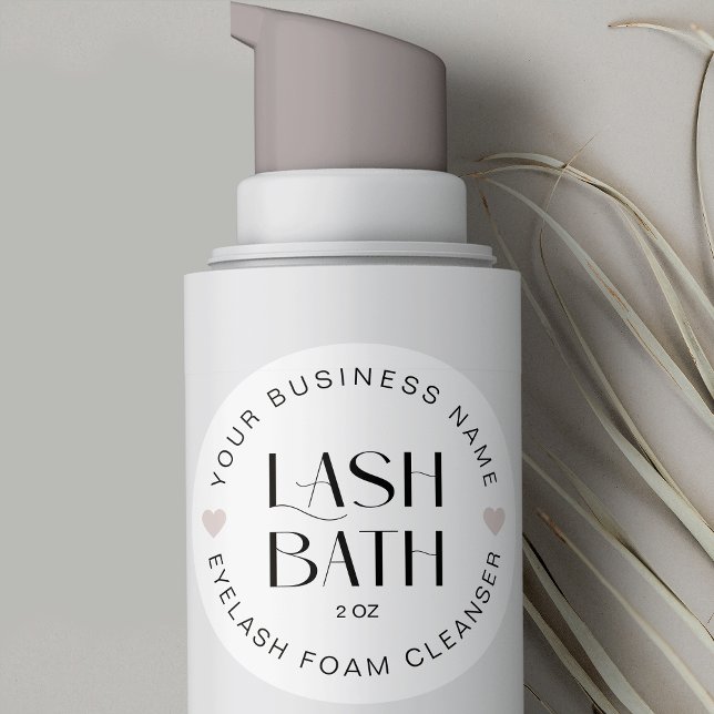 Adesivo Shampoo de Extensões Faux de Lash Simples Moderno (Criador carregado)