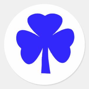 Adesivo Shamrock Blue O MUSEUM Zazzle Dons