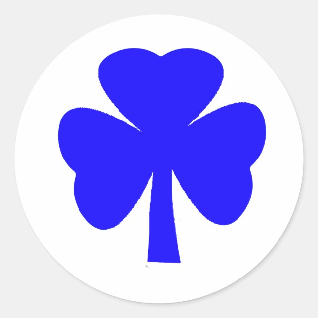 Adesivo Shamrock Blue O MUSEUM Zazzle Dons (Frente)