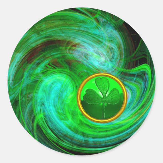 Adesivo SHAMROCK DE Dia de São Patrício EM FRATOS VERDES A (Frente)