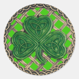 Adesivo Shamrock E Nódulos Célticos Ficam Verde