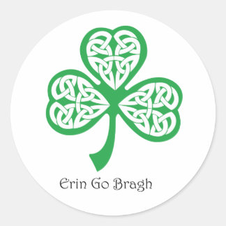 Adesivo Shamrock Erin Go Bragh com nós celtas