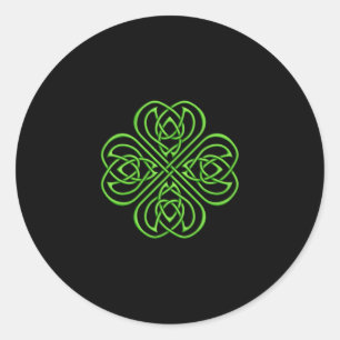 Adesivo Shamrock Irlandês - Knotwork Céltico Verde