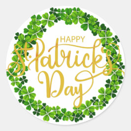 Adesivo Shamrock Ring - Ruas felizes. Dia de Patrick